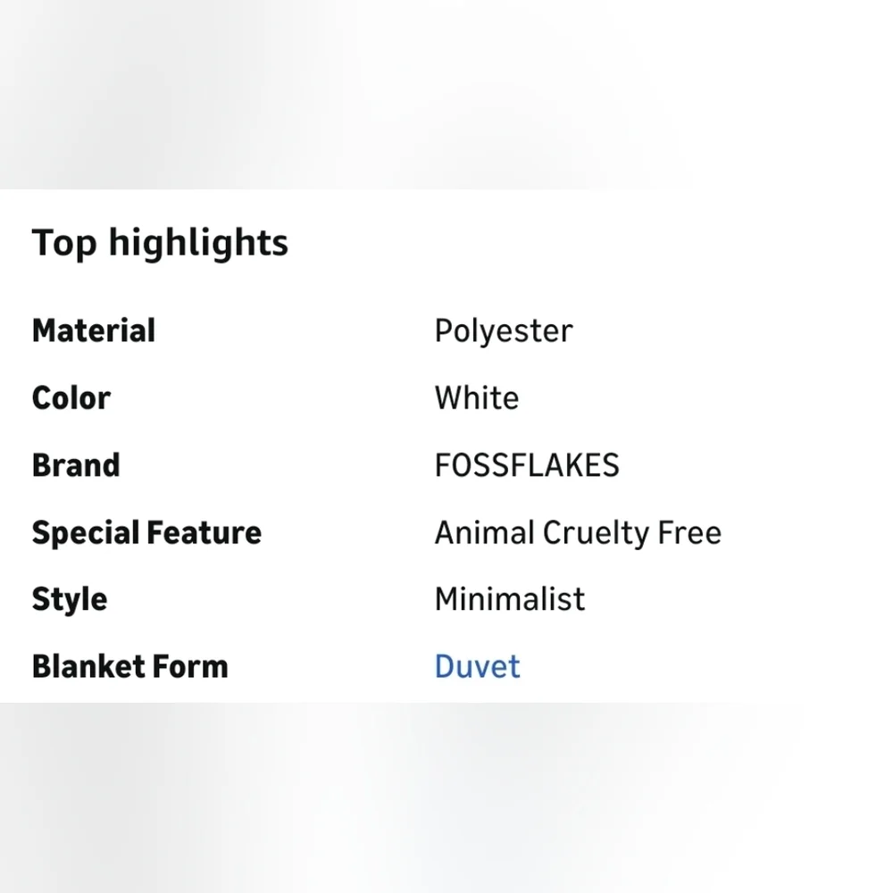 NIB FOSSFLAKES Nordic Sleep, Duvet Comforter Anti-Allergenic Filling Queen